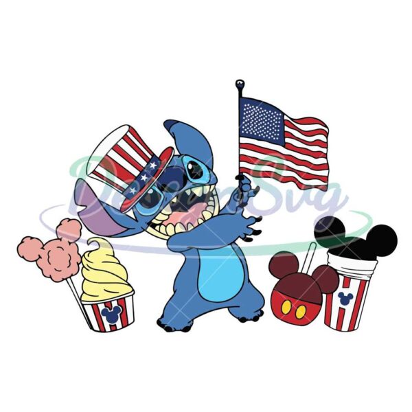 Disney Stitch 4th Of July SVG PNG