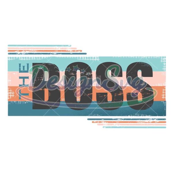 The Boss Retro Gift For Father PNG