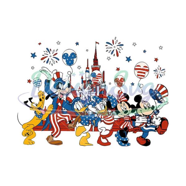 Patriotic Mickey Mouse And Friends Png