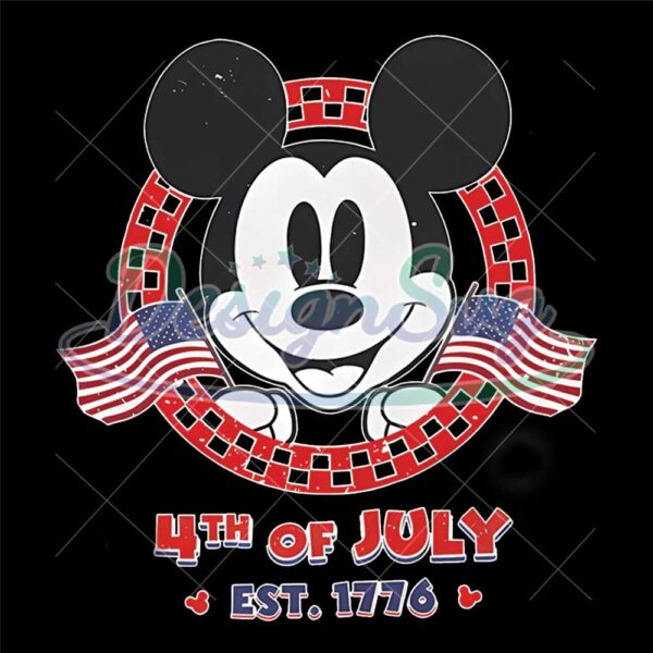 Mickey Disney Est 1776 4th Of July Png