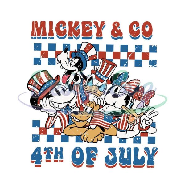Disney Mickey And Co 4th Of July Png