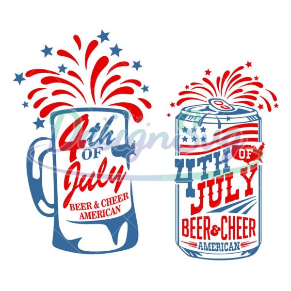 4th Of July Beer Cuttable SVG Design