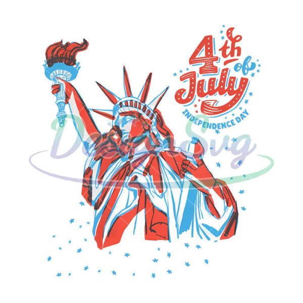 State Of Liberty 4th Of July Sublimation Png