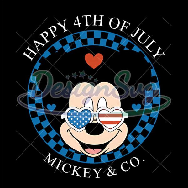 Disney Mickey Happy 4th Of July PNG