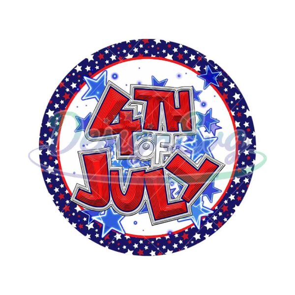 4th Of July Sign Wreath Attachment Svg