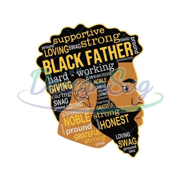 African American Black Father Svg