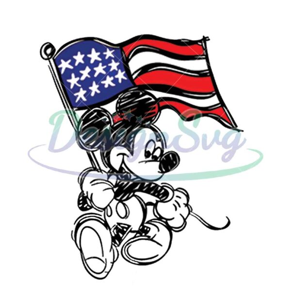 Disney Mickey 4th Of July 2024 PNG