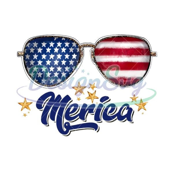 Merica USA Flag Sun Glasses Png