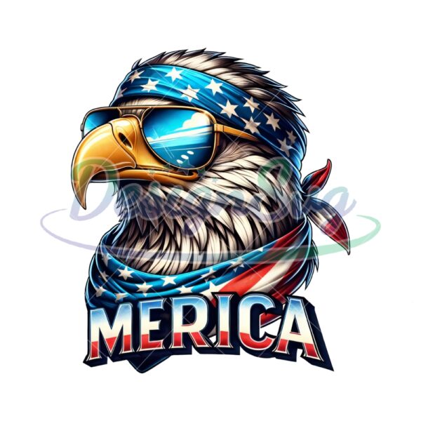 Merica Patriotic Eagle Clipart Png Design