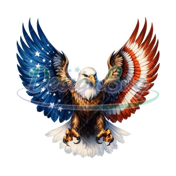 Patriotic Eagle USA Clipart PNG