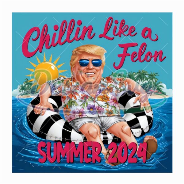 Chillin Like A Felon Summer 2024 Png