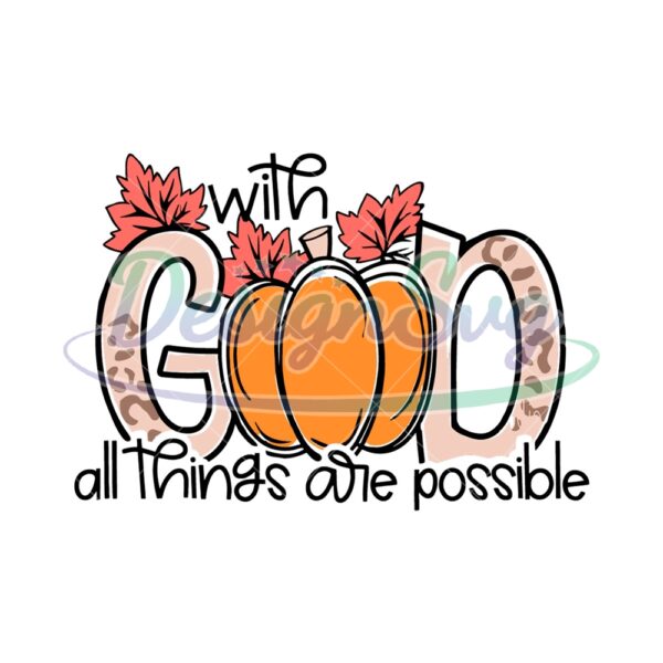 With God All Things Are Possible SVG