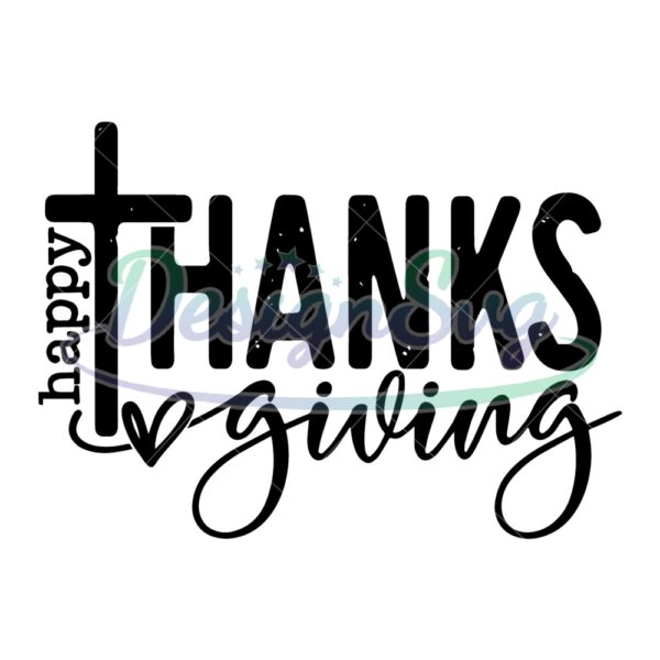 Happy Thanksgiving Religious SVG PNG