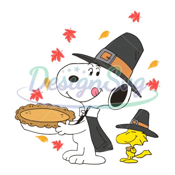 Thanksgiving Snoopy And Woodstock SVG