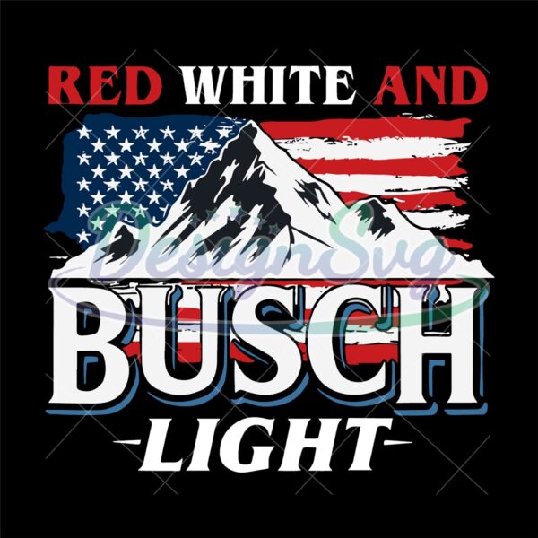 Red White And Busch Light Svg