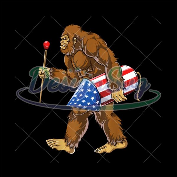 Bigfoot American Usa Flag Png