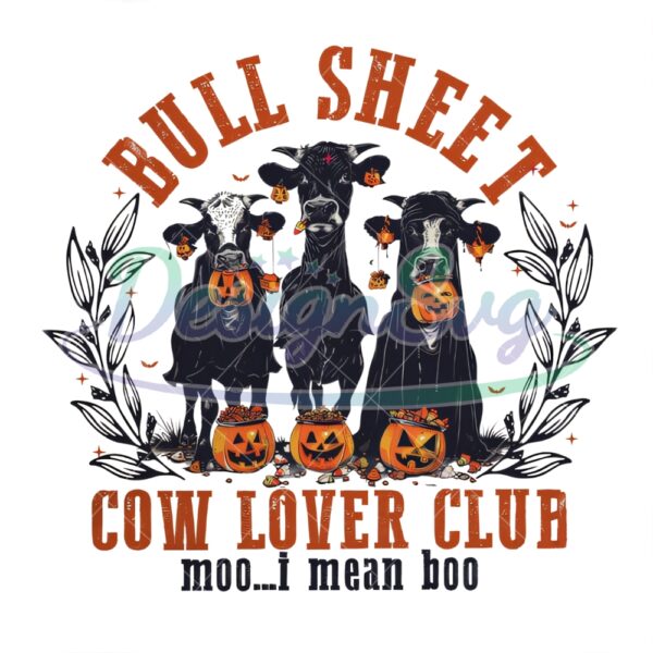 Bull Sheet Cow Lover Club PNG