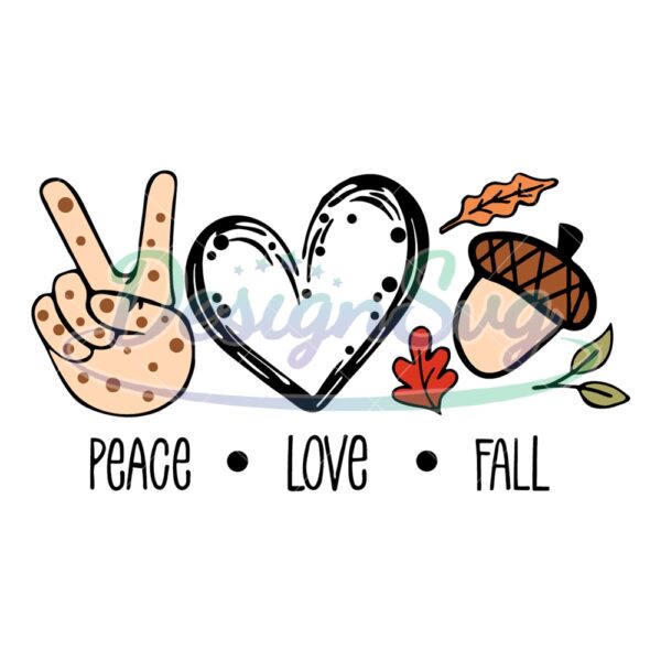 Peace Love Fall Pumpkin SVG