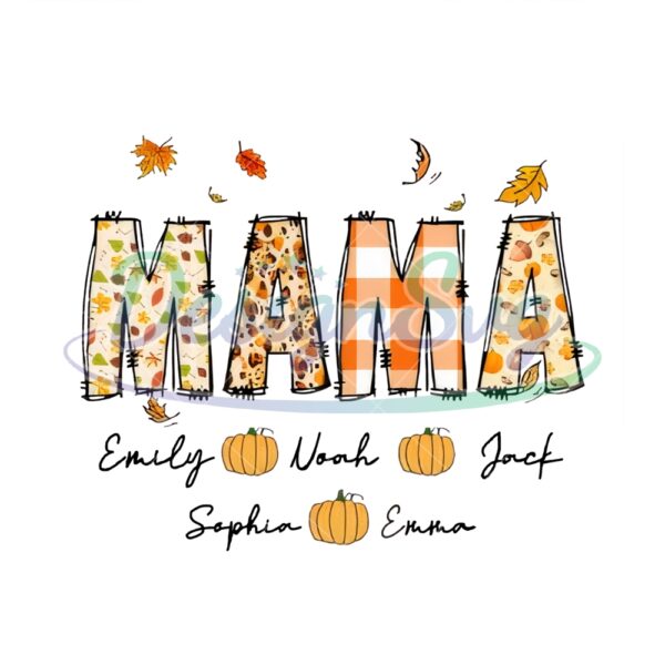 Personalization Mama Pumpkin Season Png