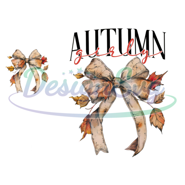 Autumn Girly Bow Pumpkin Spice Png