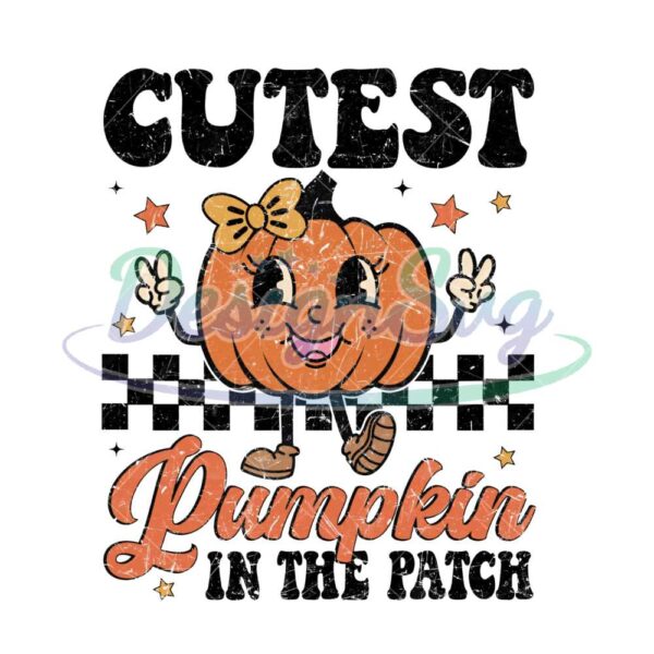 cutest-pumpkin-in-the-patch-distressed-direct-to-film-custom-transfer-seasonal-dtf-transfer-ready-transfers-dtf-transfer-ready-to-press