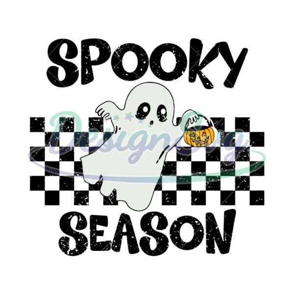 spooky-season-checkered-distressed-with-ghost-direct-to-film-transfers-dtf-transfer-heat-transfers-dtf-transfer-ready-to-press