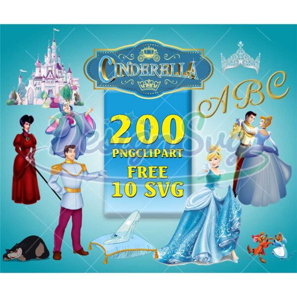 200-cinderella-clipart-castle-prince-clipart-princess-svg-cinderella-bundle-princess-disney-bundle