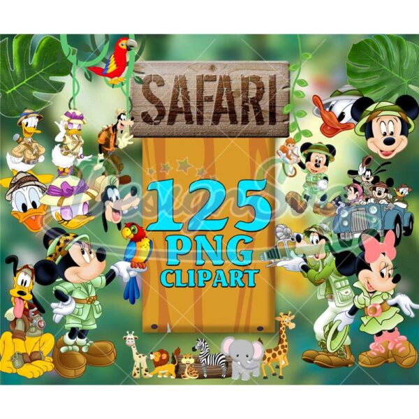 125-mickey-safari-clipart-png-mickey-and-friends-jungle-animals-minnie-giraffe-goofy-pluto-disney-clipart