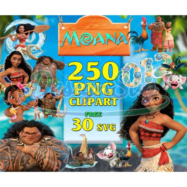 250-moana-clipart-digital-bundle-moana-hawaii-font-moana-birthday-moana-party-moana-download-moana-alphabet-moana-font-png