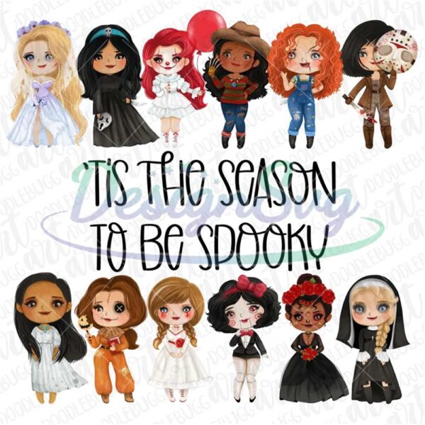 16-tis-the-season-to-be-spooky-princess-inspired-transparent-png-file-file-for-sublimation-halloween-design-instant-download