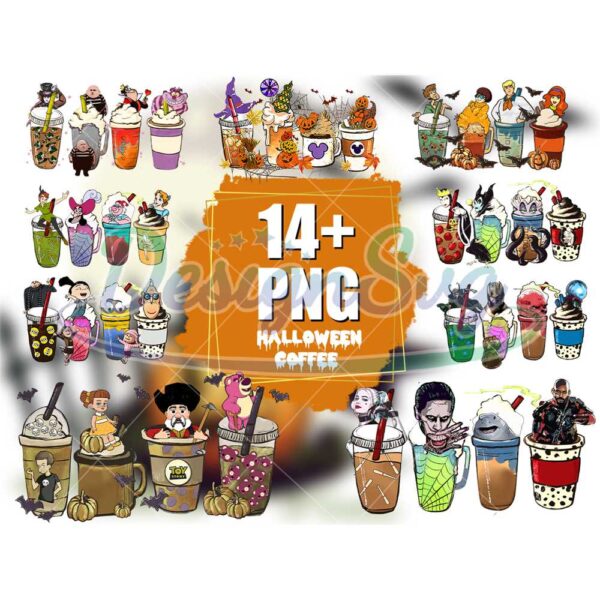 14-halloween-coffee-png-bundle-halloween-png-peter-pan-png-witch-png-killer-png-coffee-halloween-coffee-sublimation-disney-coffee