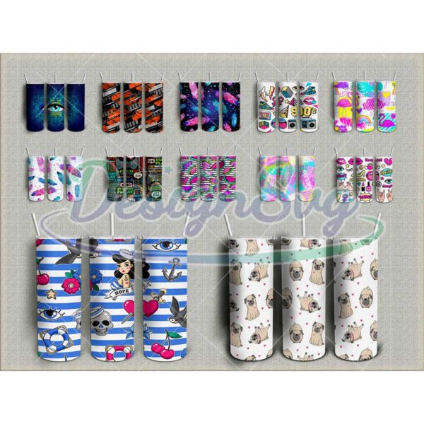 colorful-pattern-tumbler-wraps-bundle-png-sublimation-designs