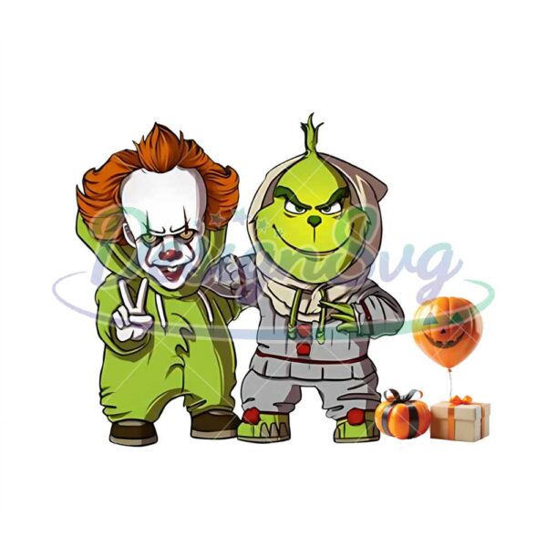 the-grinch-and-pennywise-halloween-svg-file-for-cricut