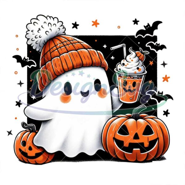 cute-ghost-pumpkin-coffee-png-halloween-png-coffee-png-bougie-png-bougie-ghost-here-for-the-boos