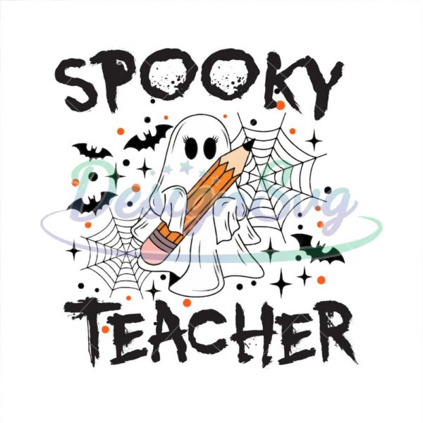 spooky-teacher-ghost-svg-halloween-png-cute-ghost-png-spooky-vibes-png-retro-halloween-png