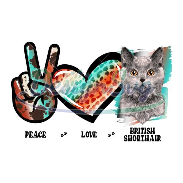 peace-love-british-shorthair-cat-cowhide-png