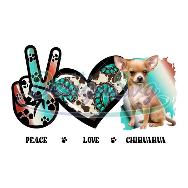 peace-love-chihuahua-dog-turquoise-png