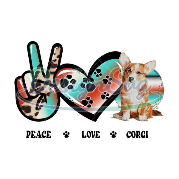 peace-love-corgi-dog-cowhide-png