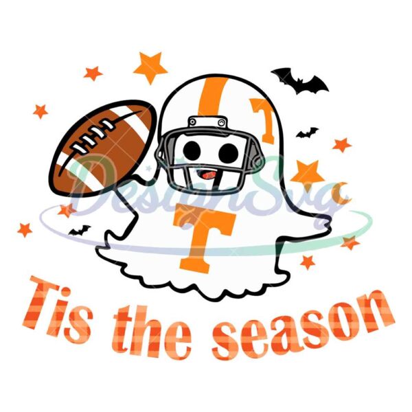 tis-the-season-halloween-football-ghost-svg-tennessee-football-halloween-design-spooky-season-sports-svghalloween-svg