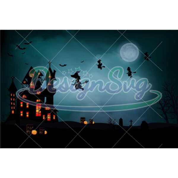 halloween-scenes-with-the-silhouette-art-png