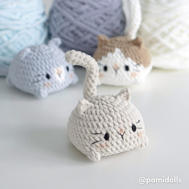 No-sew 3in1 Cat Bun Cat Loaf Amigurumi Crochet Pattern Bundle 2