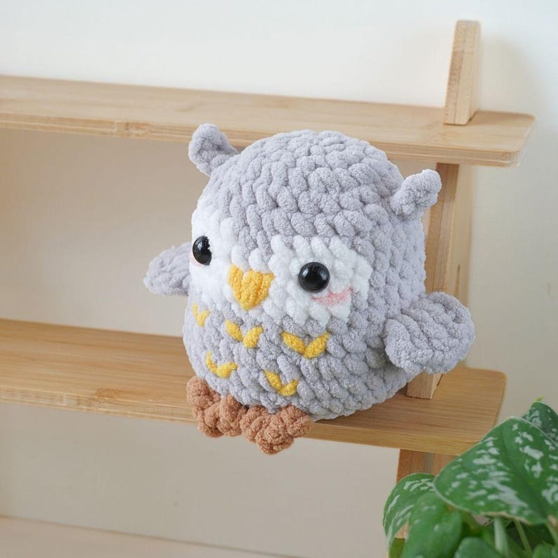 Cuddly Owl No Sew Crochet Pattern, Amigurumi Crochet Pattern 5