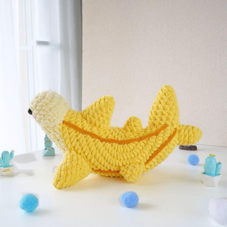 Banana Shark Crochet Pattern, Baby Shark Crochet Pattern, Shark Amigurumi Crochet, Amigurumi Crochet Patterns 3