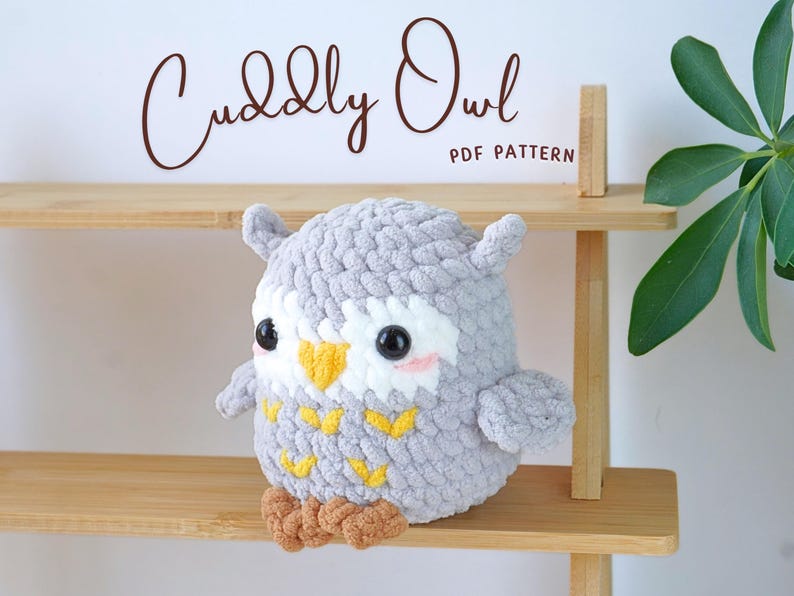 Cuddly Owl No Sew Crochet Pattern, Amigurumi Crochet Pattern 1