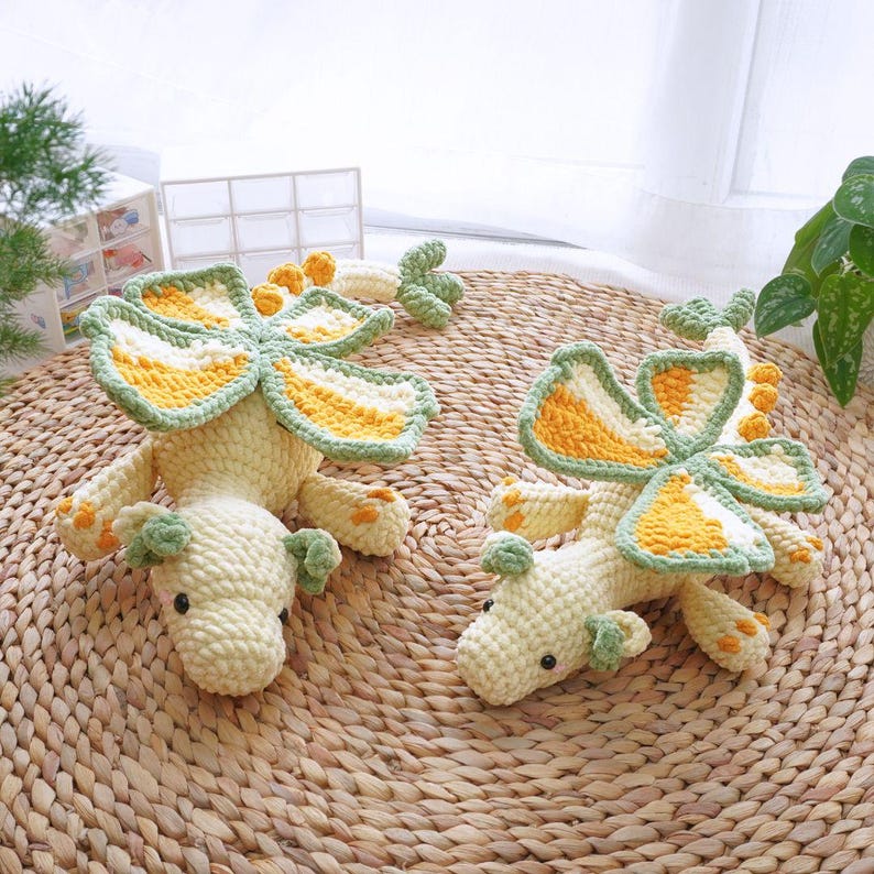 Combo 2in1 Petal Wings Dragons Crochet Pattern, Amigurumi Crochet Pattern, Adorable Dragon Crochet Patterns 4 il 794xN.6425190021 somp 1