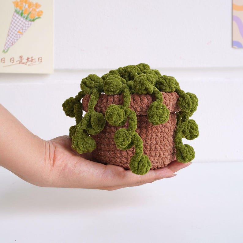 Baby String Pearls Crochet Pattern, Amigurumi Plant Pattern, Crochet Home Decor, Digital PDF Pattern 6