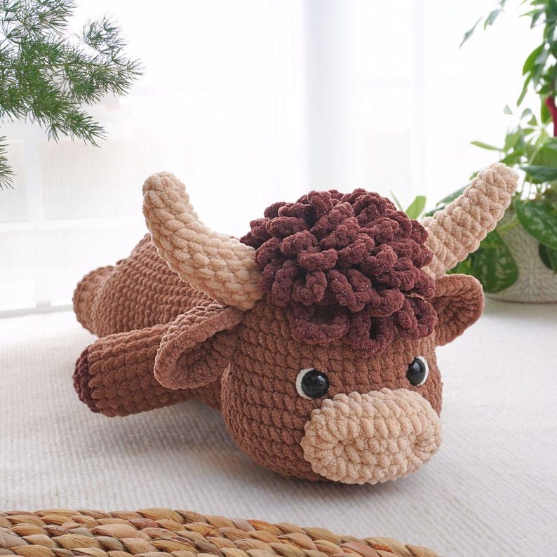 Cuddly Highland Cow Crochet Pattern, Amigurumi Crochet Pattern 6