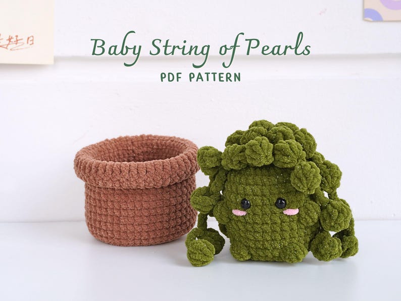 Baby String Pearls Crochet Pattern, Amigurumi Plant Pattern, Crochet Home Decor, Digital PDF Pattern 2