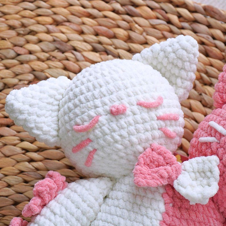 Valentine Hug Cats Crochet Pattern, Cat Amigurumi Crochet Pattern 11