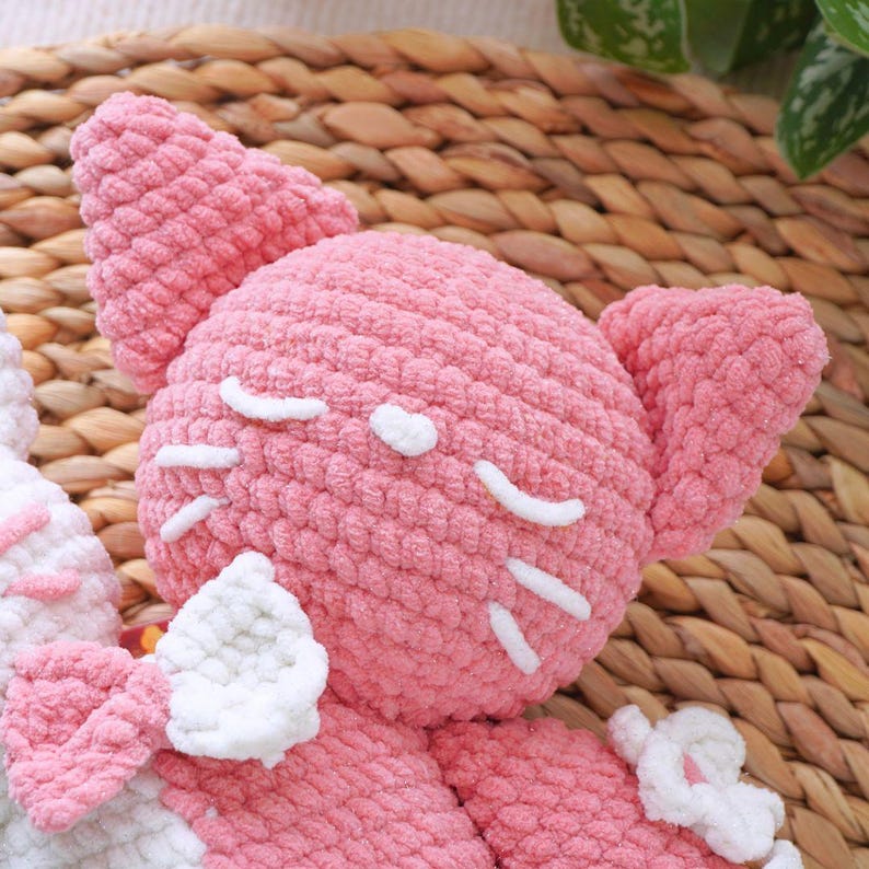 Valentine Hug Cats Crochet Pattern, Cat Amigurumi Crochet Pattern 8